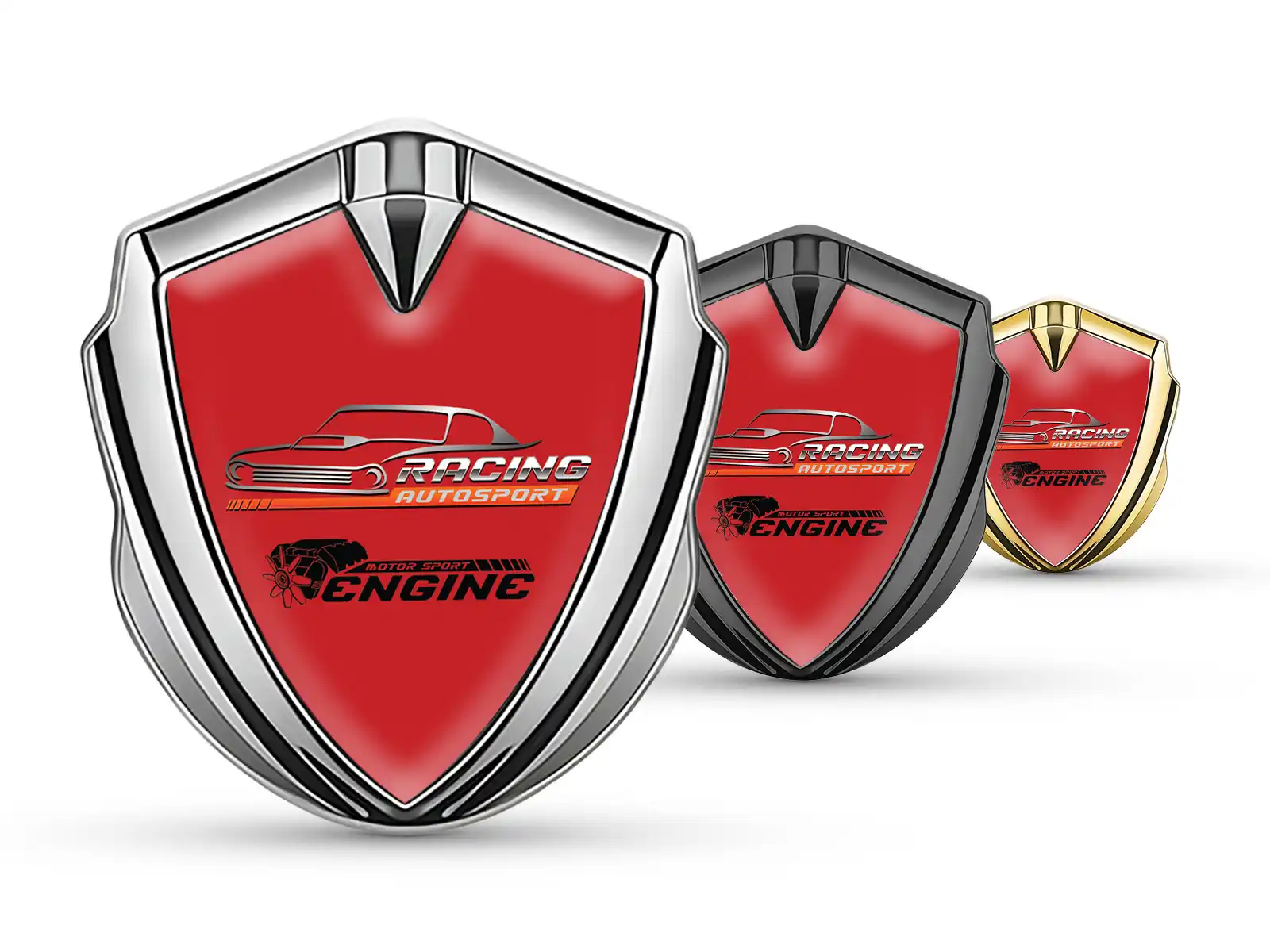 Car Badges Universal Shiny Metal Detail